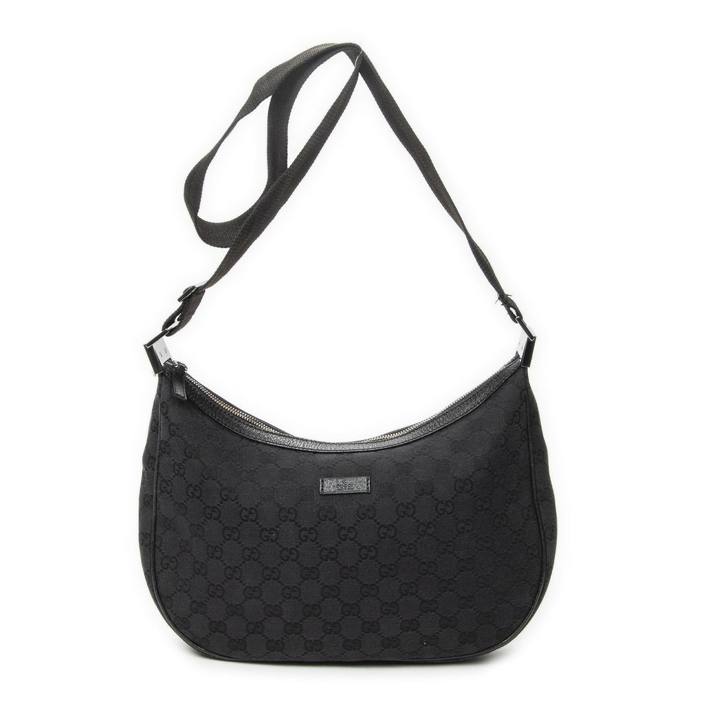 Gucci Round Zip Messenger Black GG Canvas