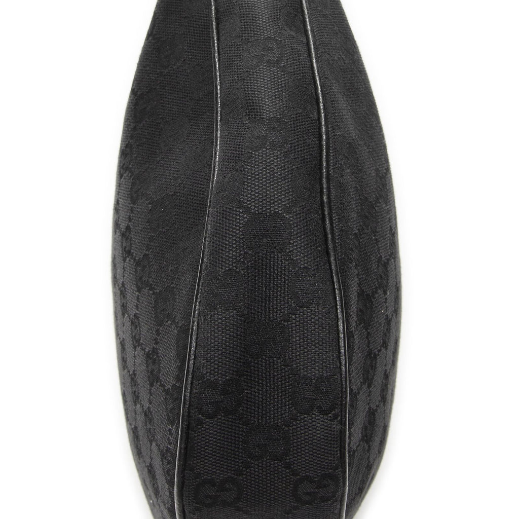Gucci Round Zip Messenger Black GG Canvas — view 8