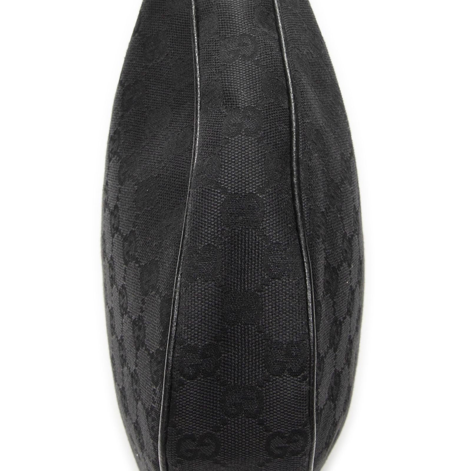 Gucci Round Zip Messenger Black GG Canvas — view 8
