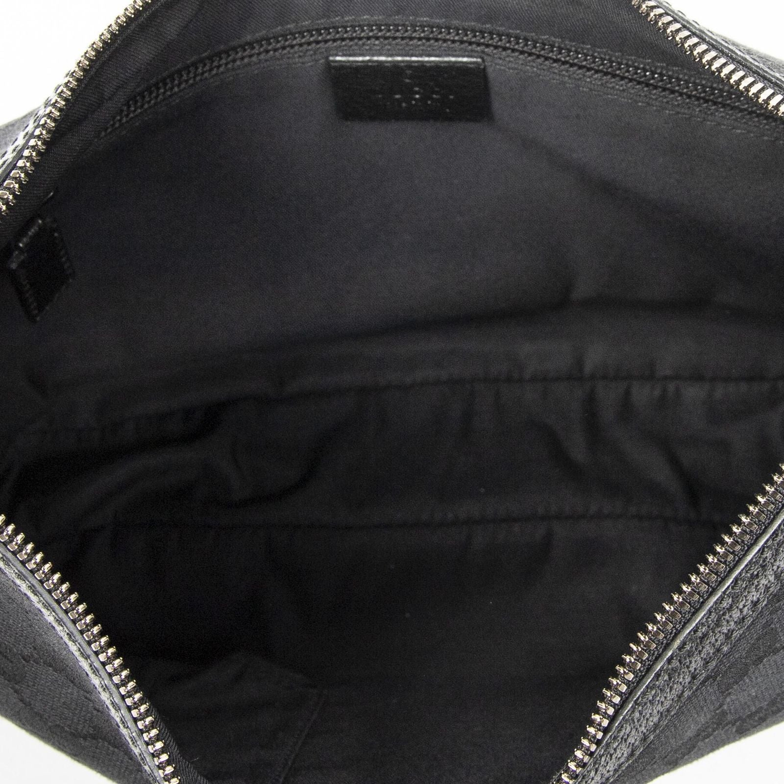Gucci Round Zip Messenger Black GG Canvas — view 9