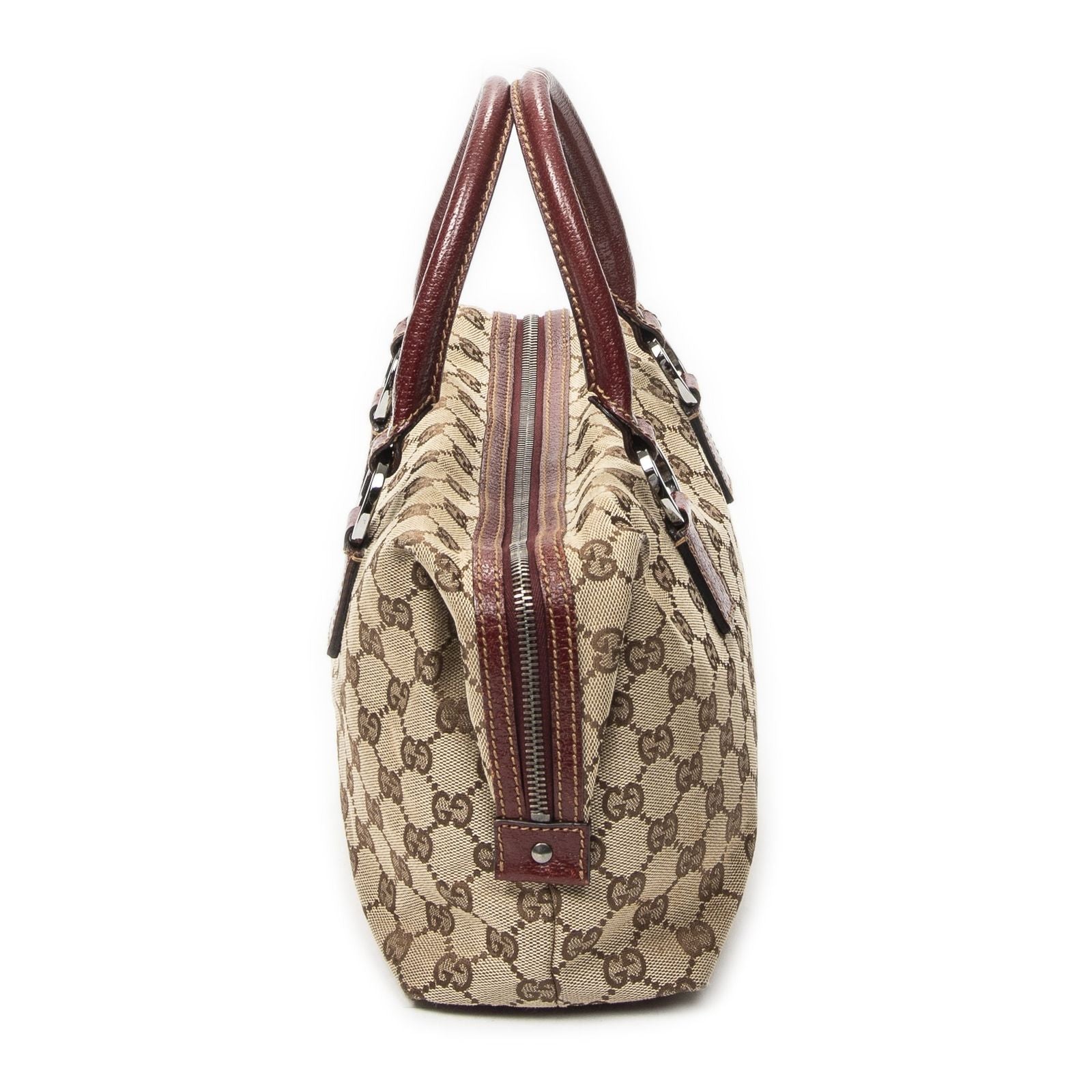 Gucci Small Boston Beige Red GG Canvas Messenger — view 3