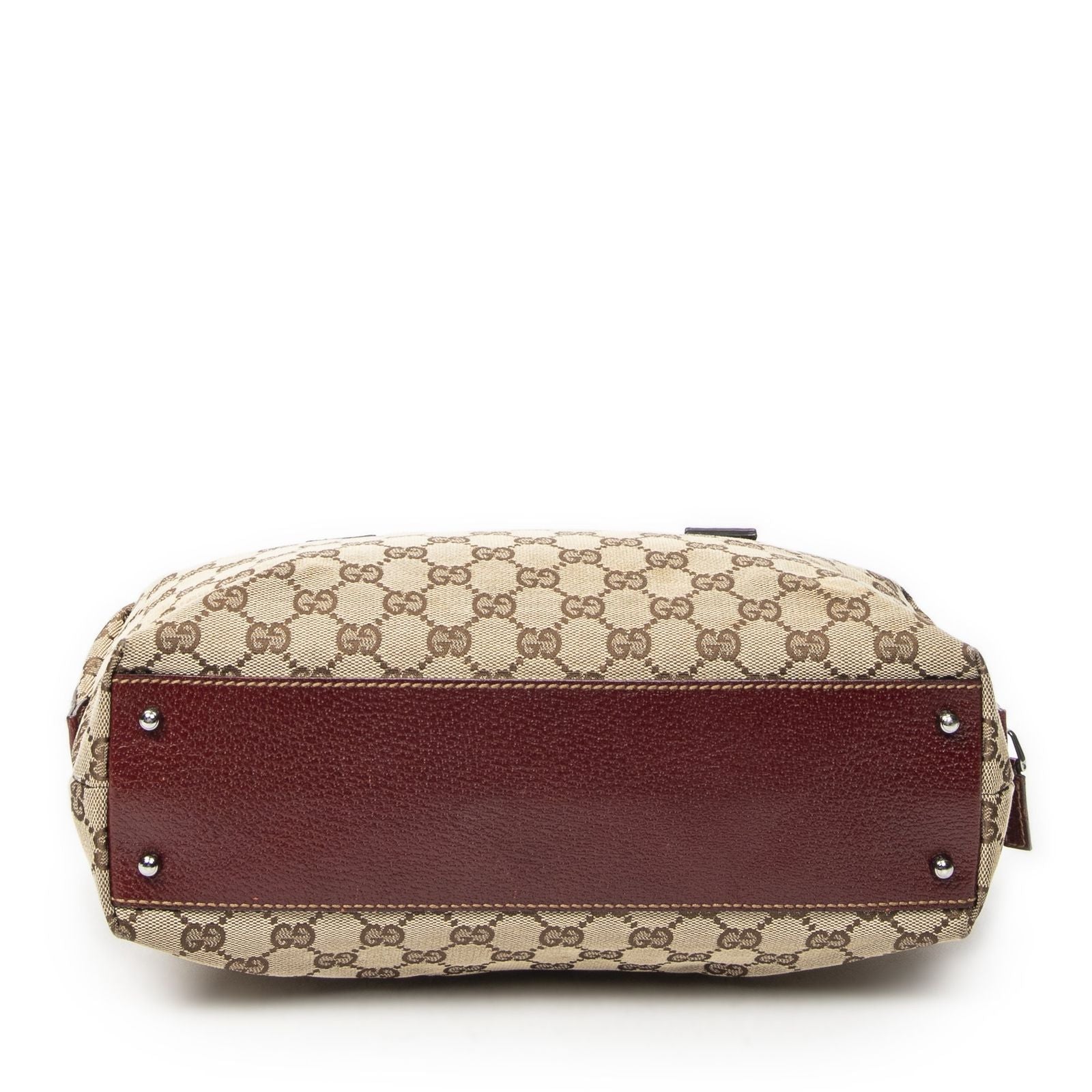 Gucci Small Boston Beige Red GG Canvas Messenger — view 6