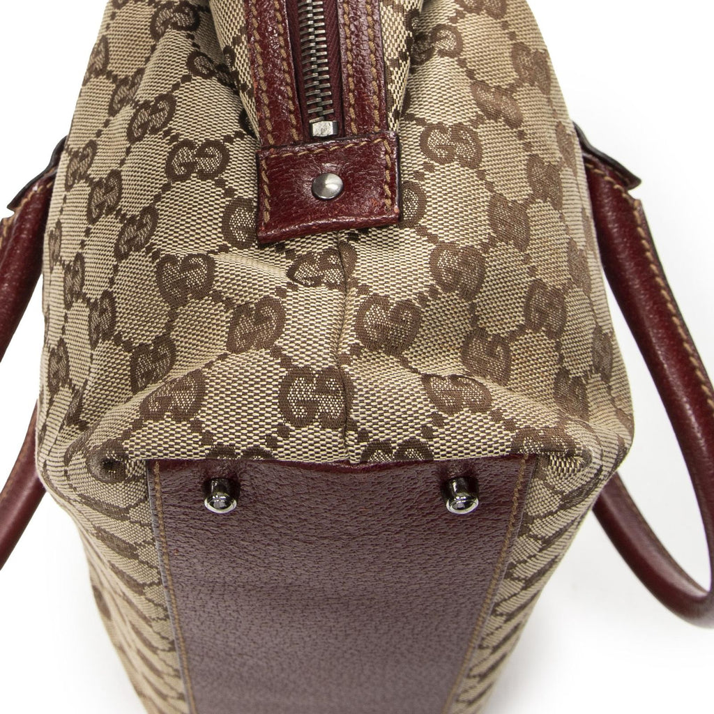 Gucci Small Boston Beige Red GG Canvas Messenger — view 8