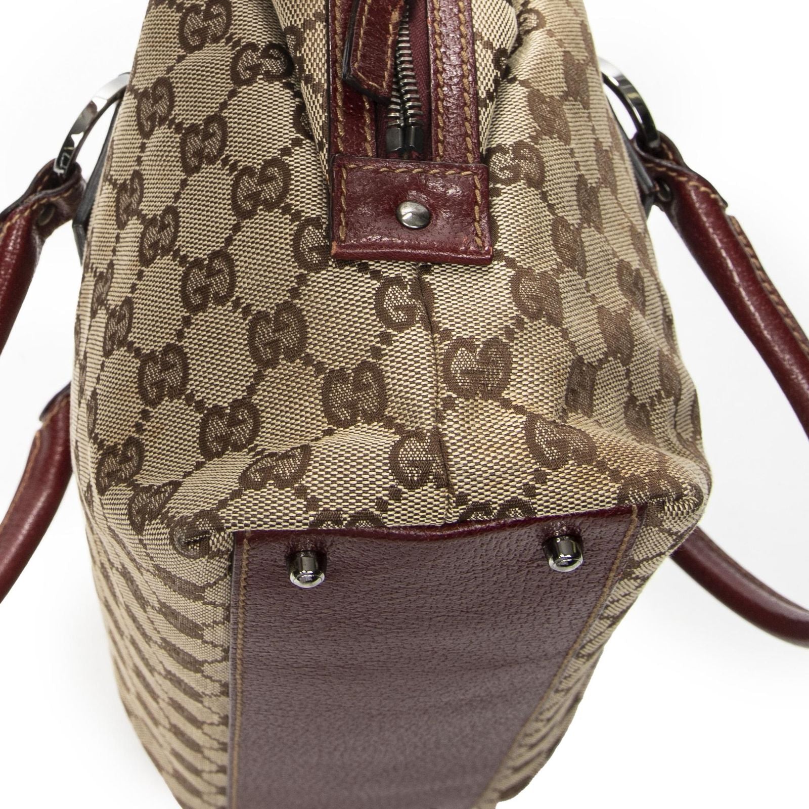 Gucci Small Boston Beige Red GG Canvas Messenger — view 7
