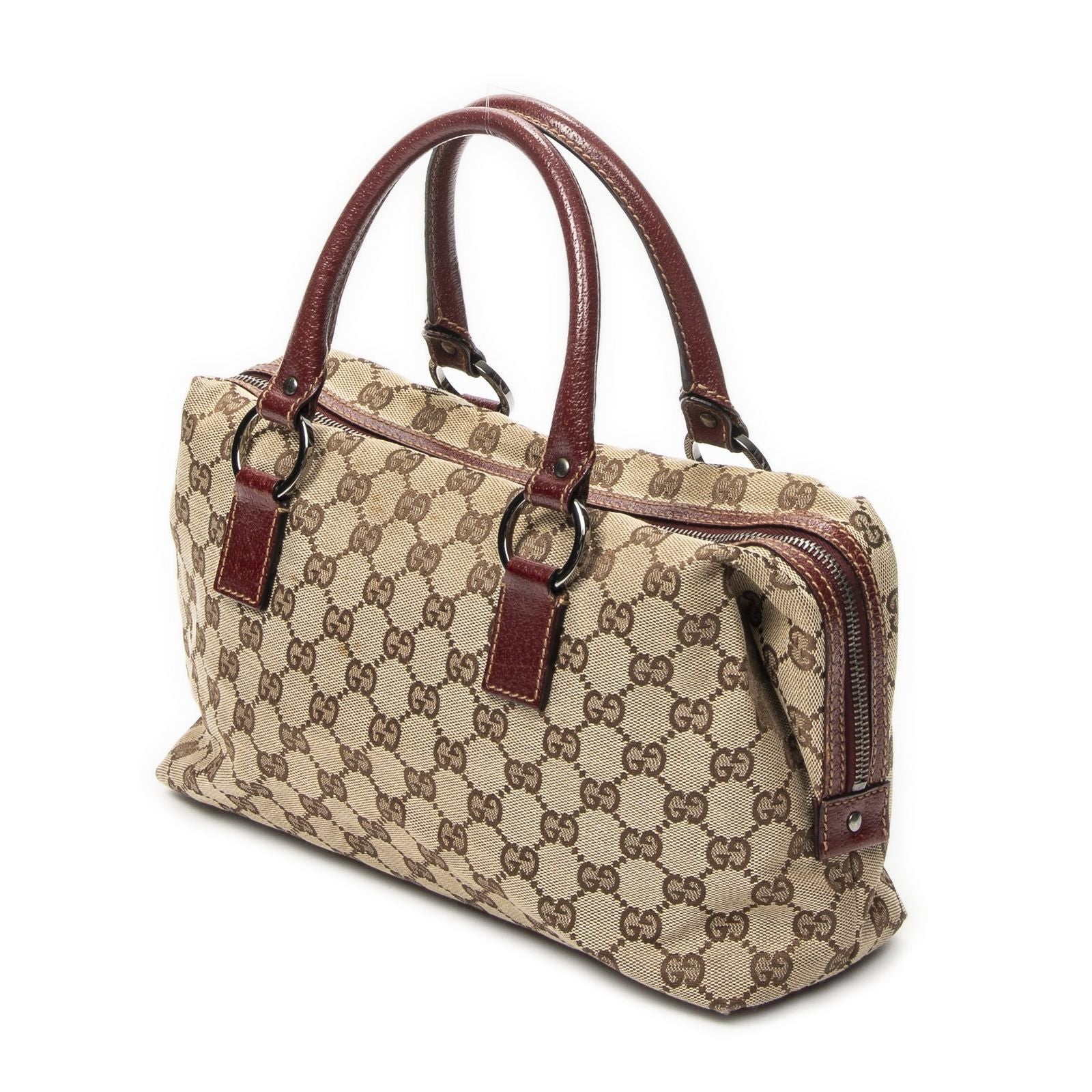 Gucci Small Boston Beige Red GG Canvas Messenger — view 2