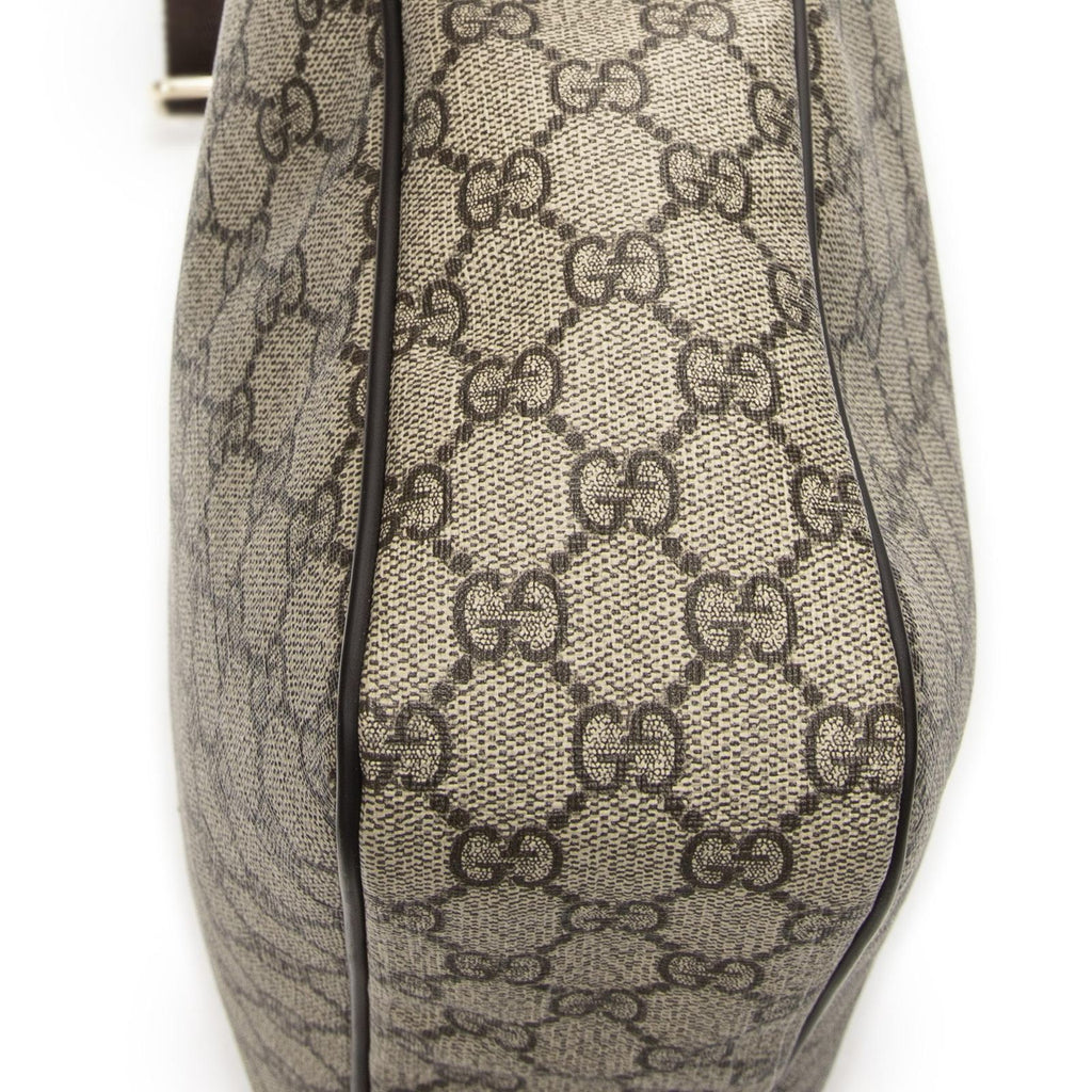 Gucci Half Moon Zip Messenger Beige Brown Supreme Canvas — view 7