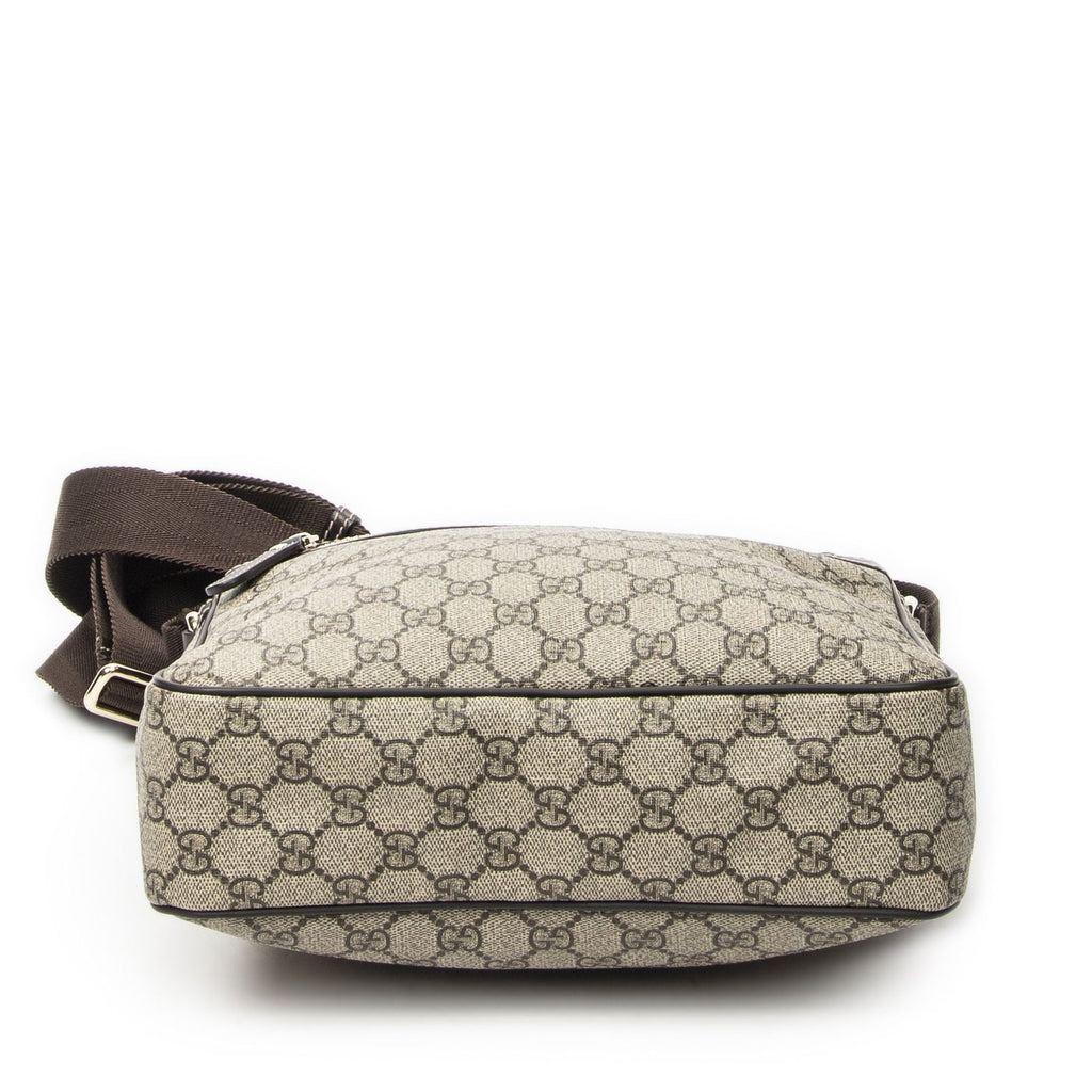 Gucci Half Moon Zip Messenger Beige Brown Supreme Canvas — view 6