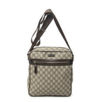 Gucci Half Moon Zip Messenger Beige Brown Supreme Canvas