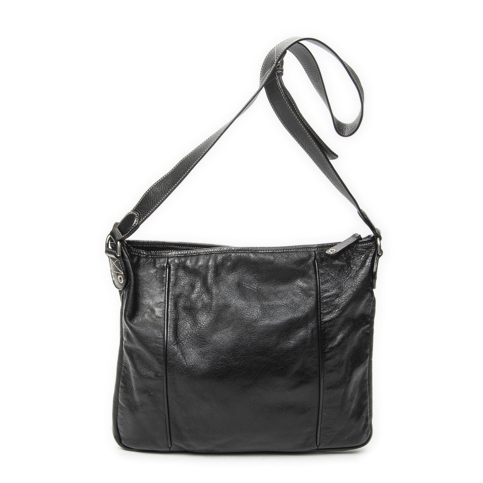 Gucci Selleria Crossbody Black Gray Calfskin Leather — view 5