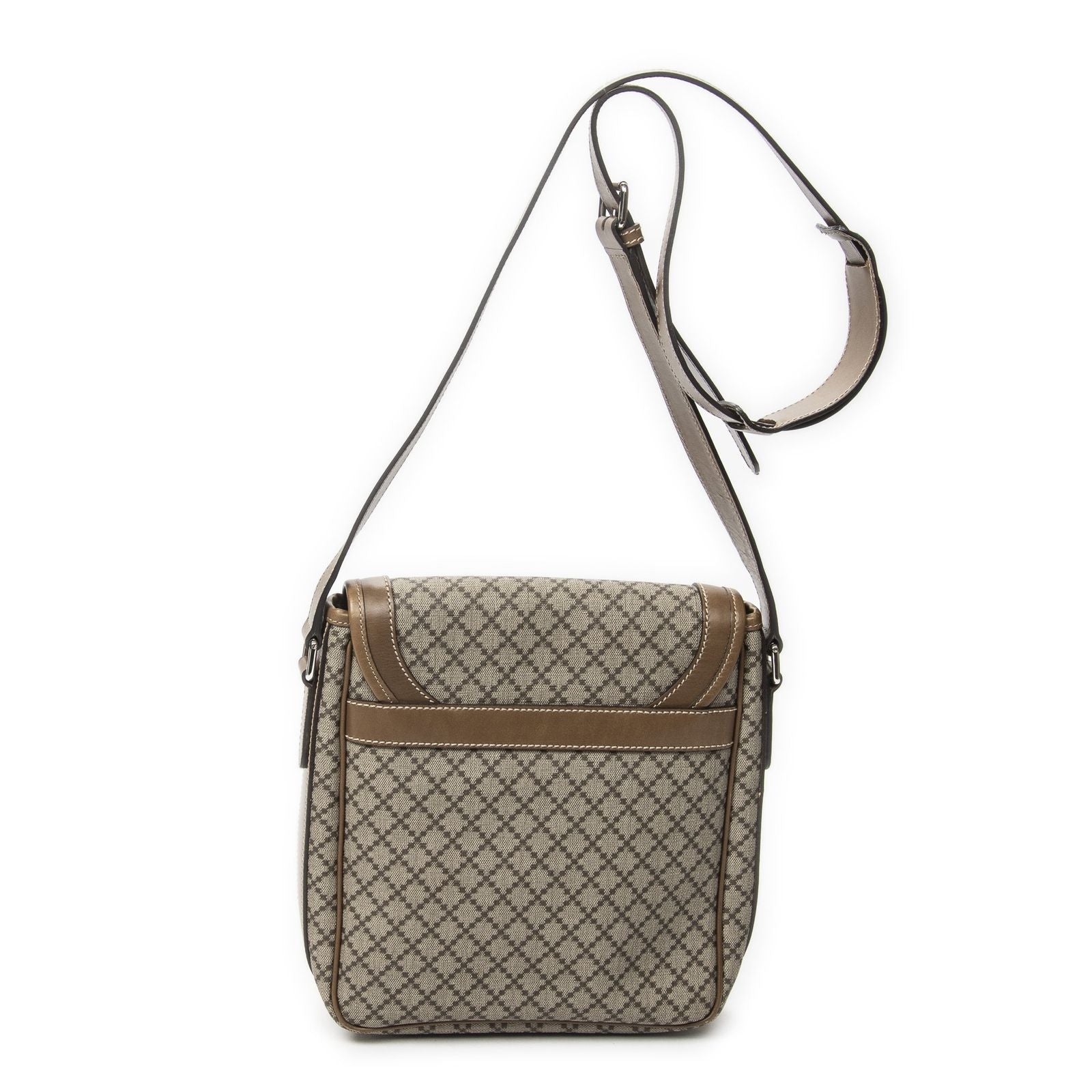 Gucci Small Flap Crossbody Beige Brown Print Canvas — view 5