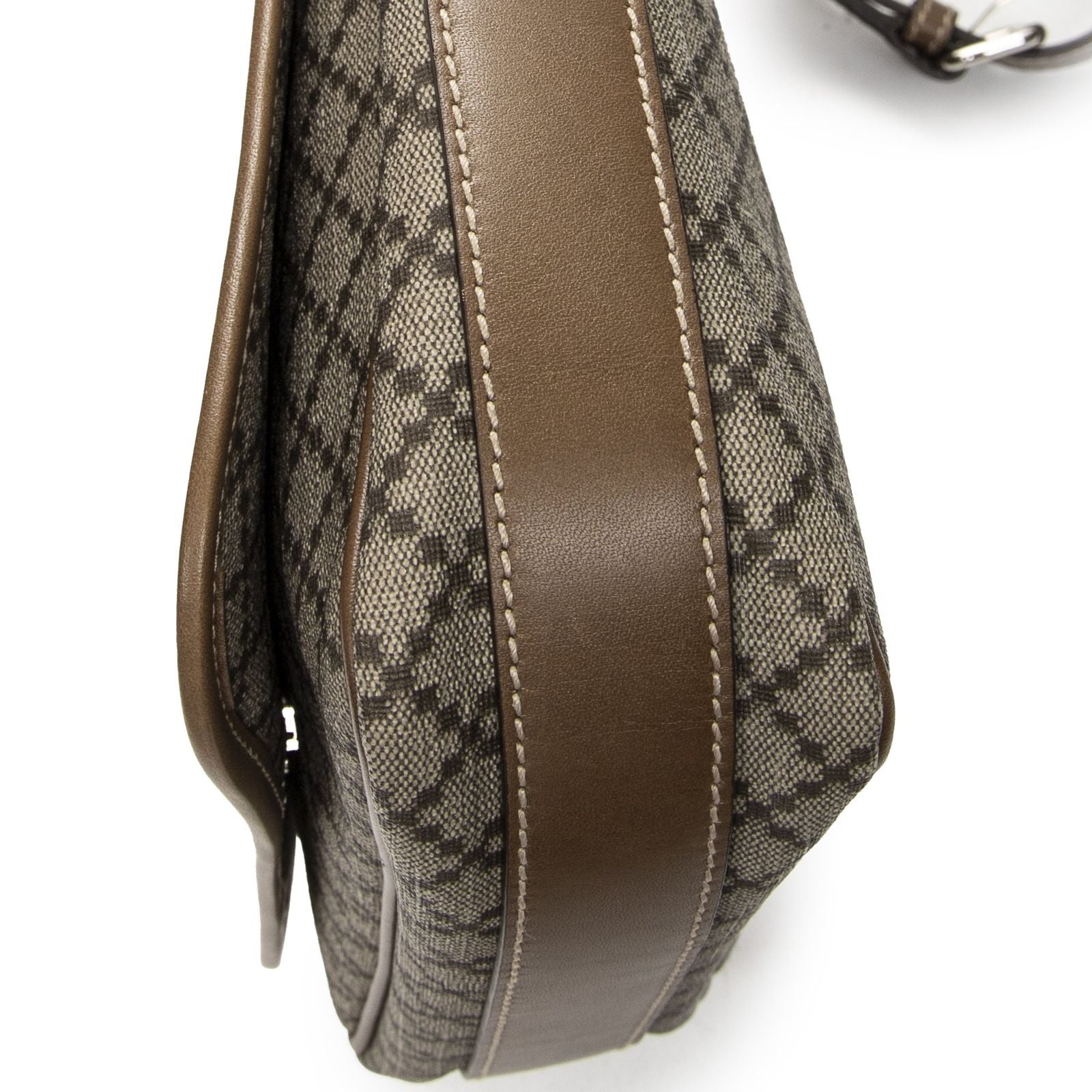 Gucci Small Flap Crossbody Beige Brown Print Canvas — view 8