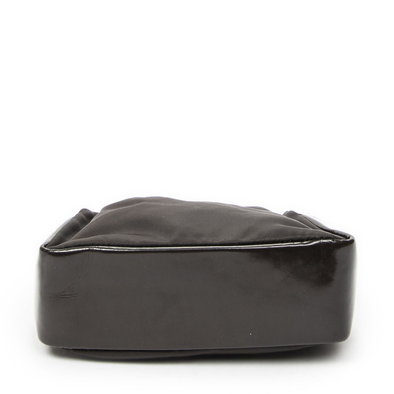 Gucci Top Handle Bamboo Satchel Dark Brown Nylon Canvas — view 6