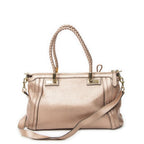 Gucci Bamboo Tote Pink Gray Calfskin Leather — view 5