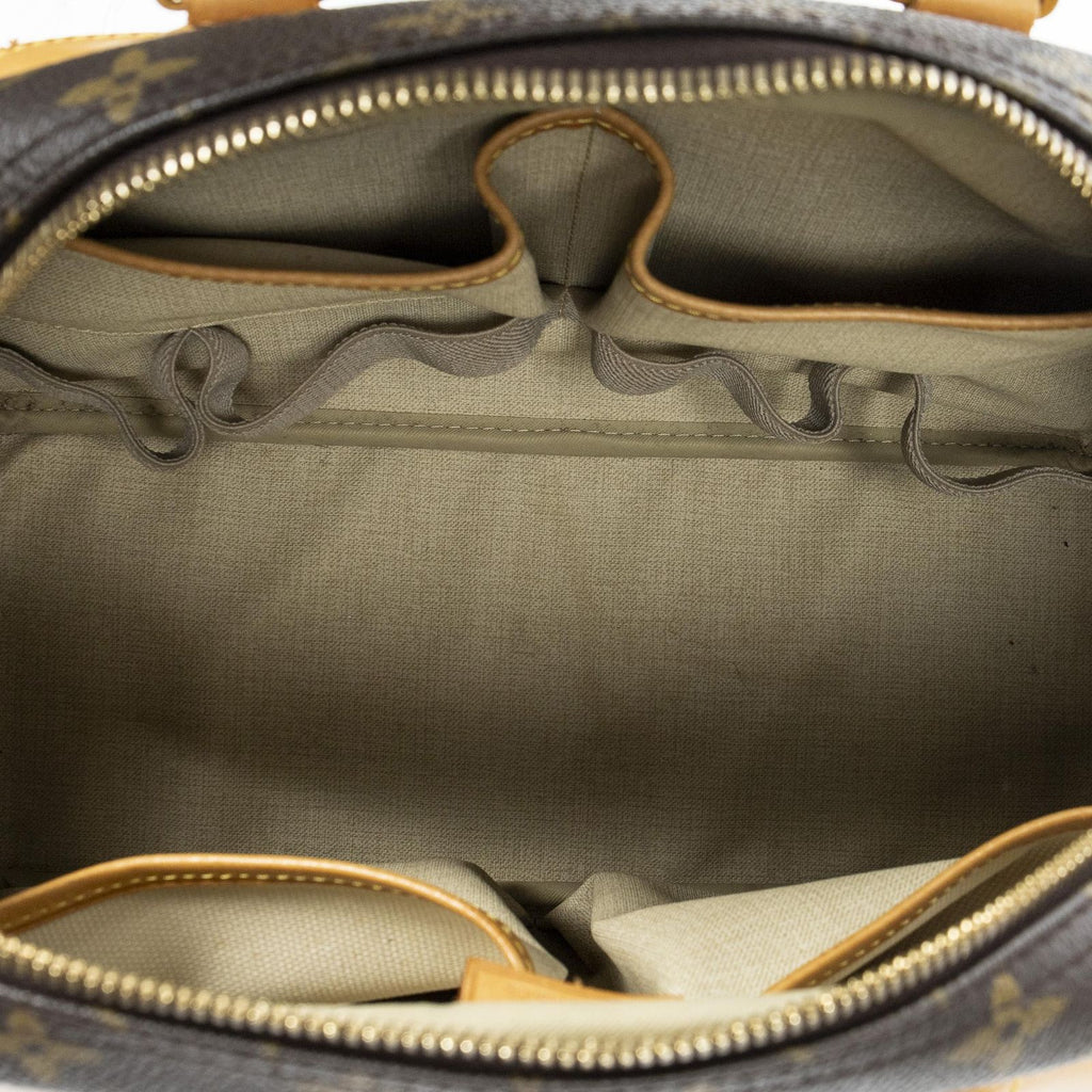 Louis Vuitton Deauville Brown Monogram Canvas Handbag — view 9