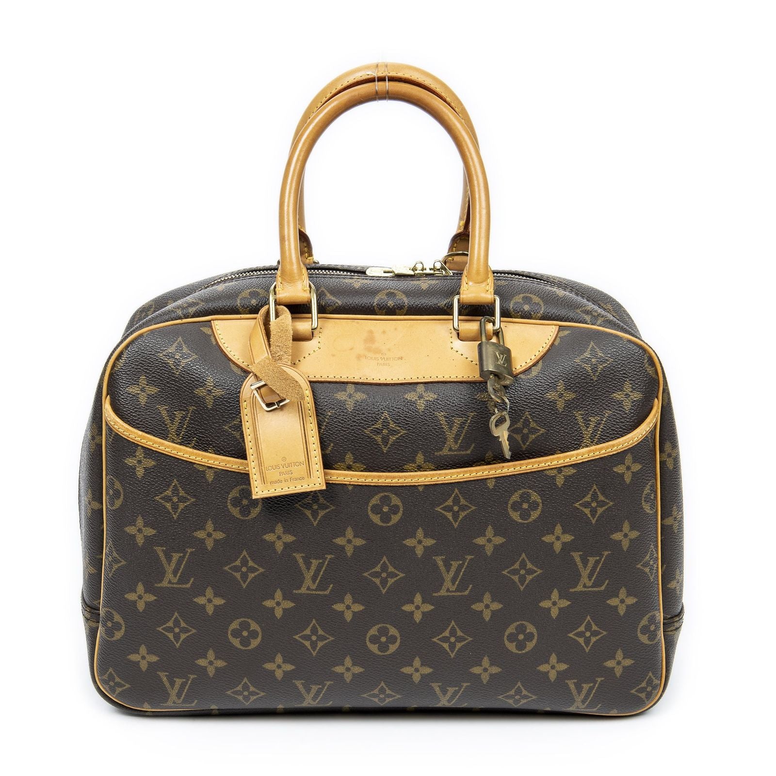 Louis Vuitton Deauville Brown Monogram Canvas Handbag