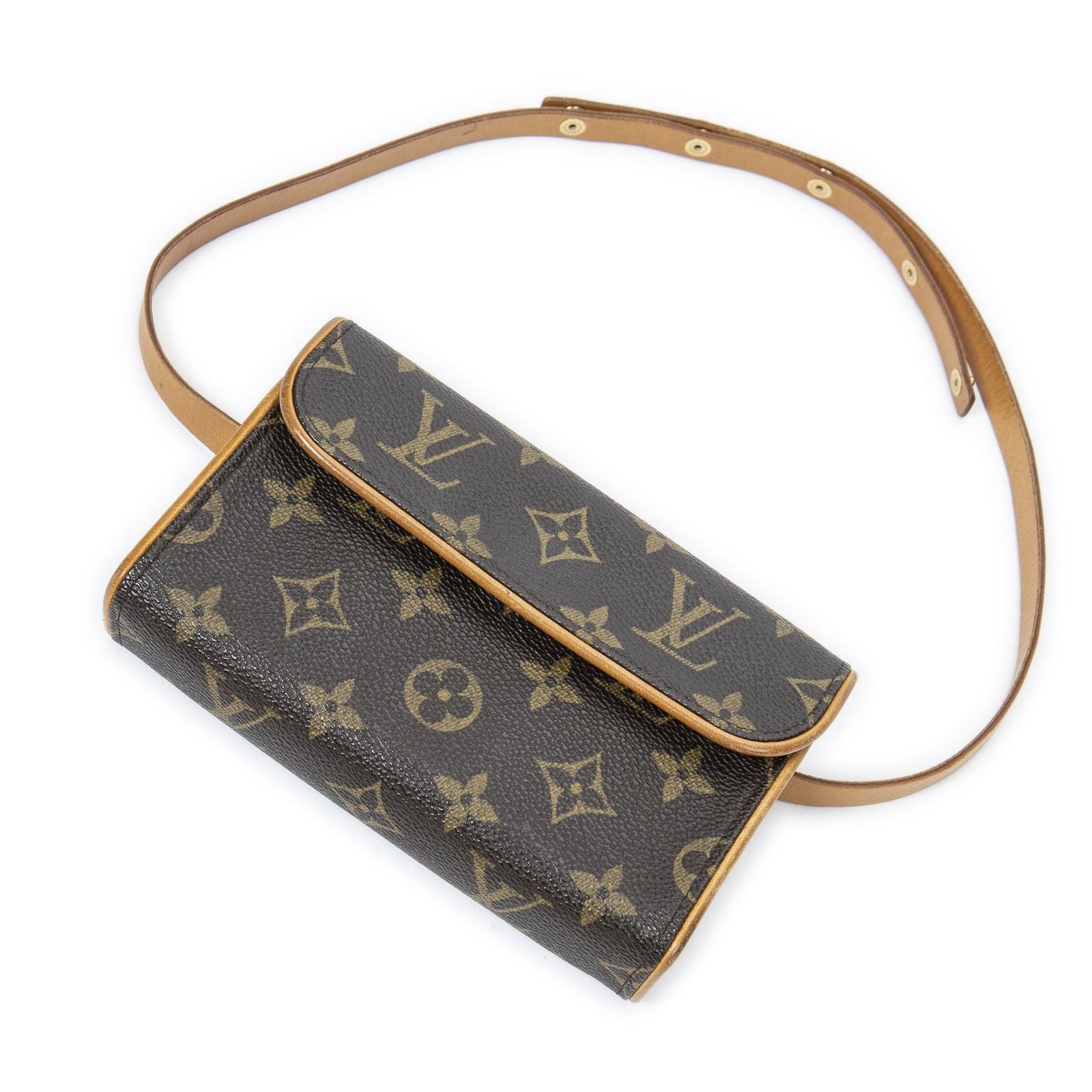 Louis Vuitton Pochette Florentine Brown Monogram Canvas Handbag