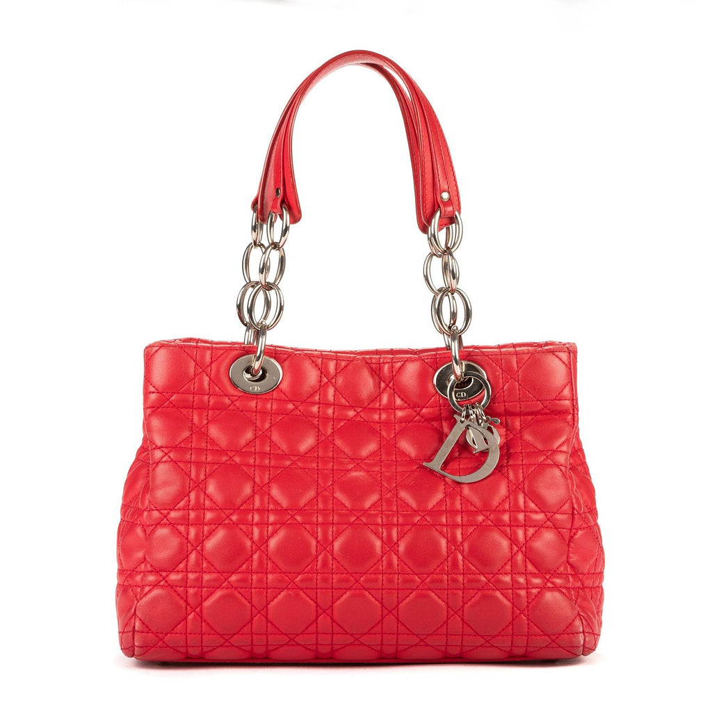 Dior Soft Tote Red Cannage Leather