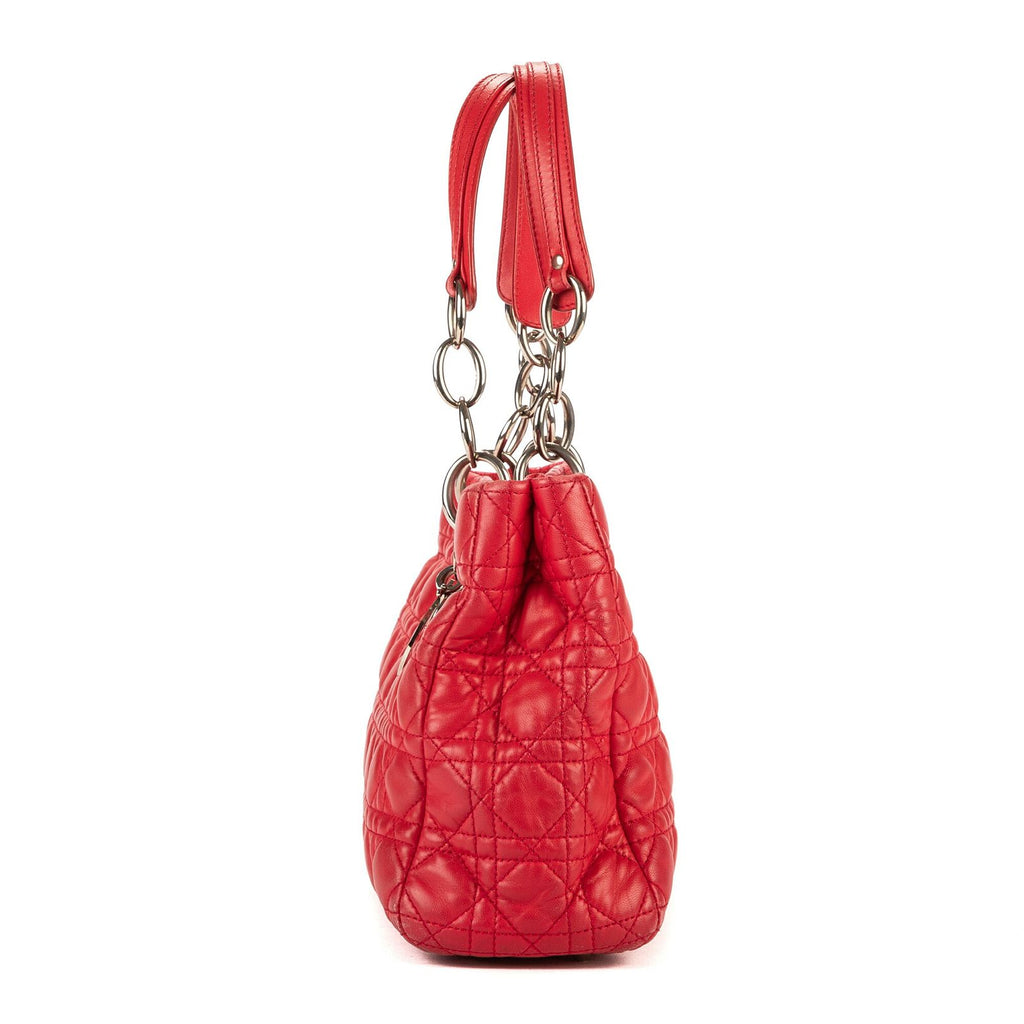 Dior Soft Tote Red Cannage Leather — view 3