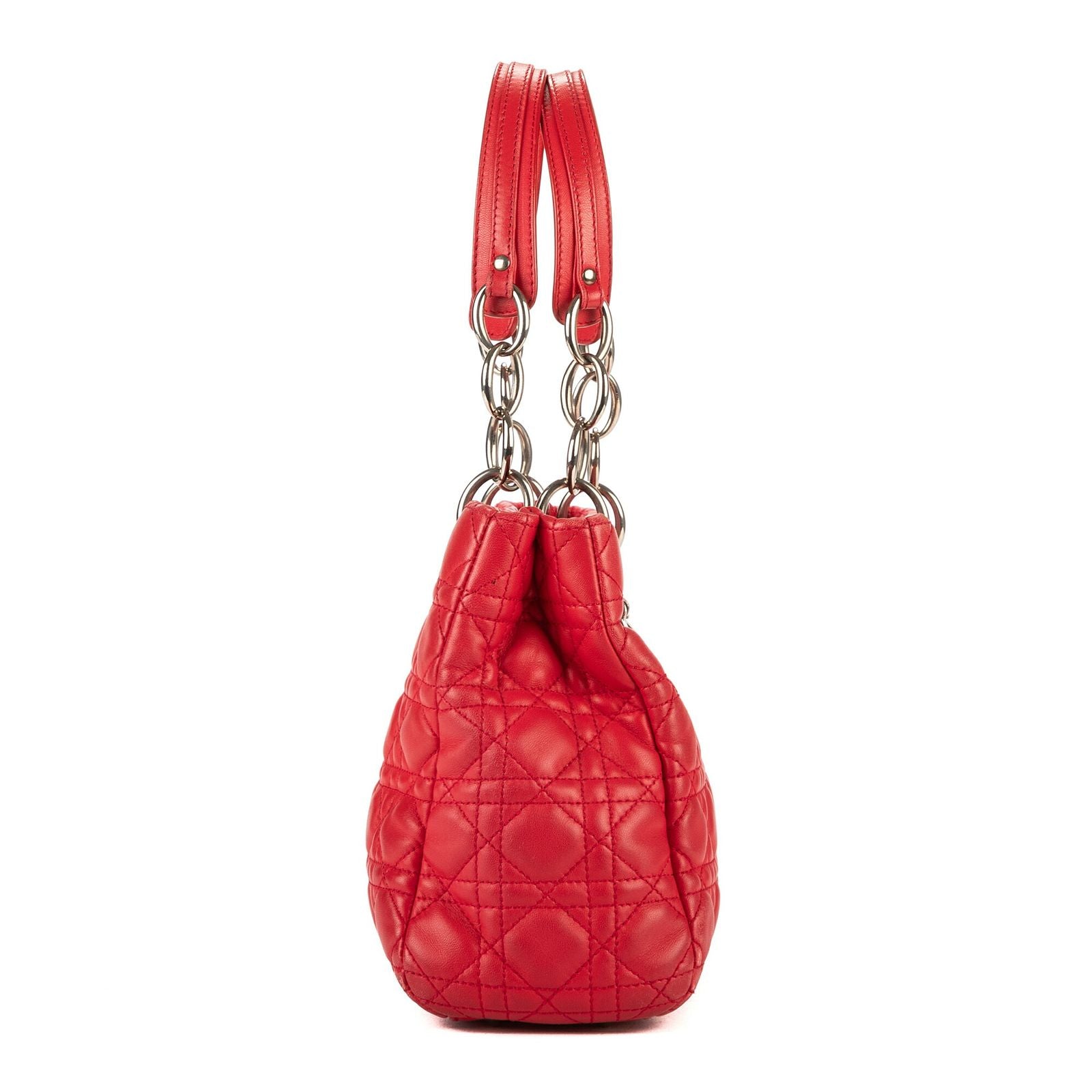 Dior Soft Tote Red Cannage Leather — view 5