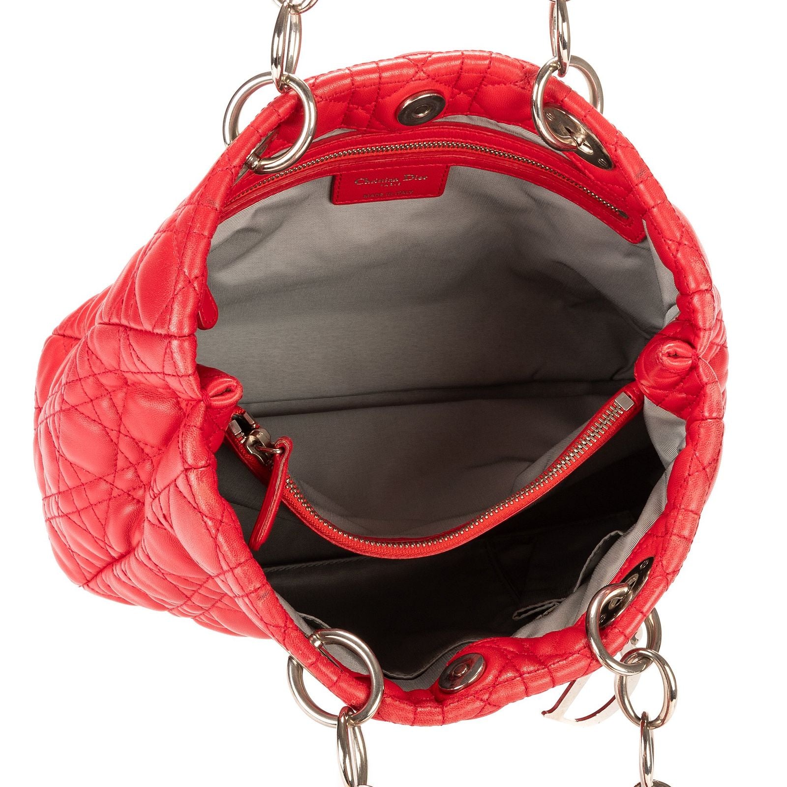 Dior Soft Tote Red Cannage Leather — view 9