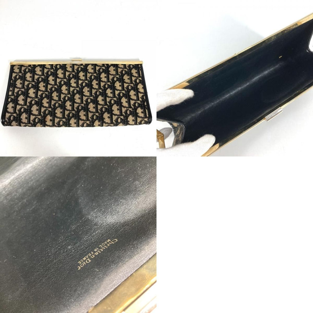 Dior Clutch Trotter Leather Canvas Navy — view 9