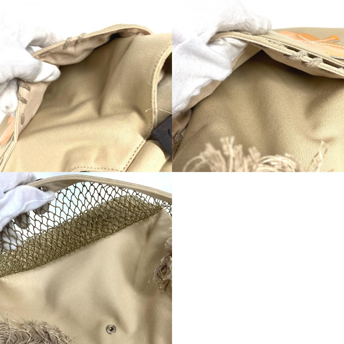 Chanel Handbag CC Logo Jumbo Canvas Beige — view 9