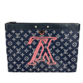 Louis Vuitton Clutch Pochette Apollo Monogram Canvas Navy
