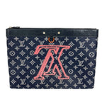 Louis Vuitton Clutch Pochette Apollo Monogram Canvas Navy