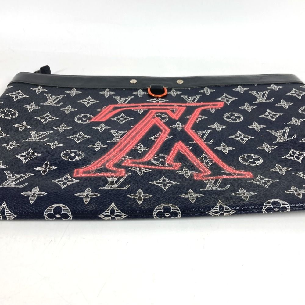 Louis Vuitton Clutch Pochette Apollo Monogram Canvas Navy — view 5