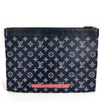 Louis Vuitton Clutch Pochette Apollo Monogram Canvas Navy — view 2