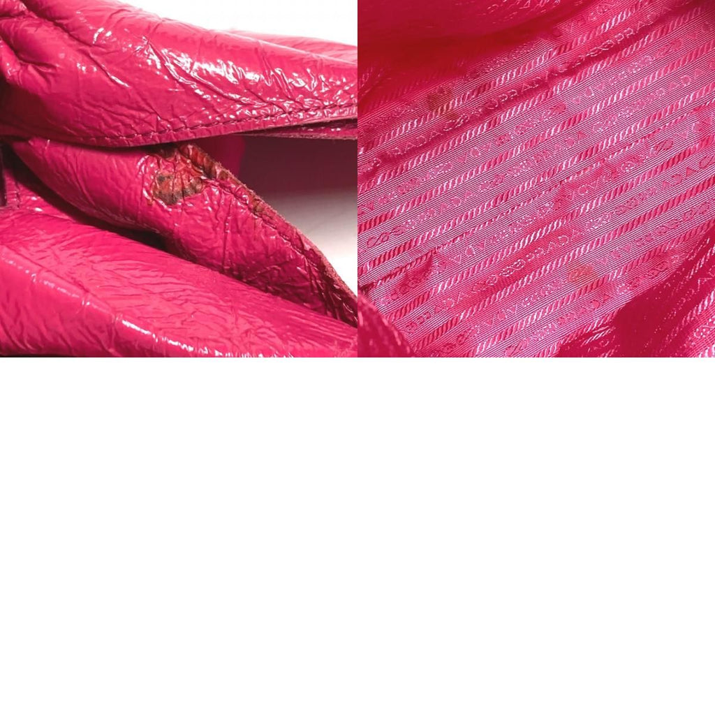Prada Shoulder Bag Logo Ribbon Nylon Pink — view 9