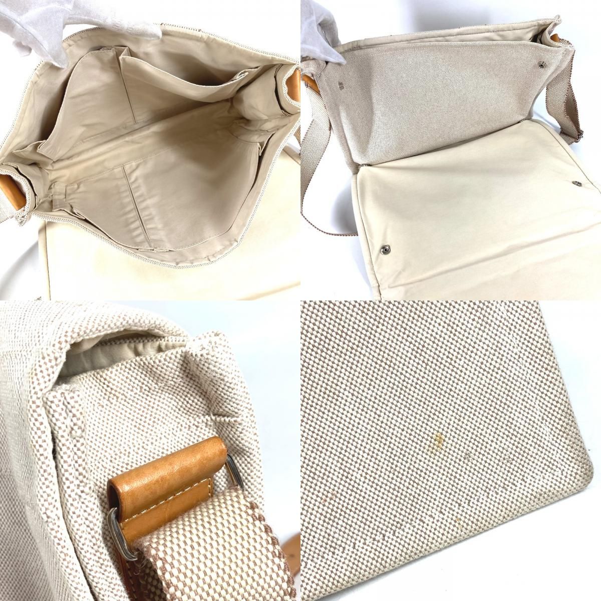 Hermes Shoulder Bag Mother's Cotton Beige — view 8