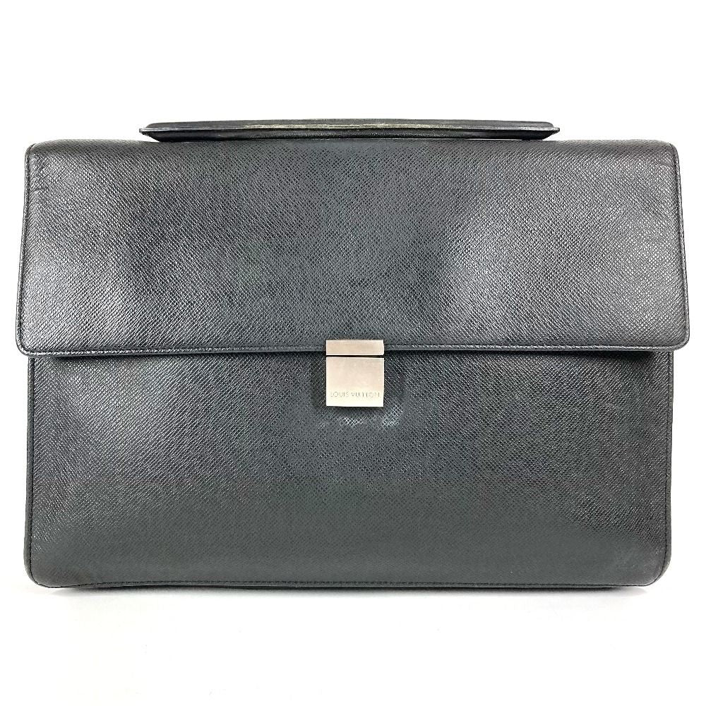 Louis Vuitton Business Bag Angara Taiga Leather Ardoise Black