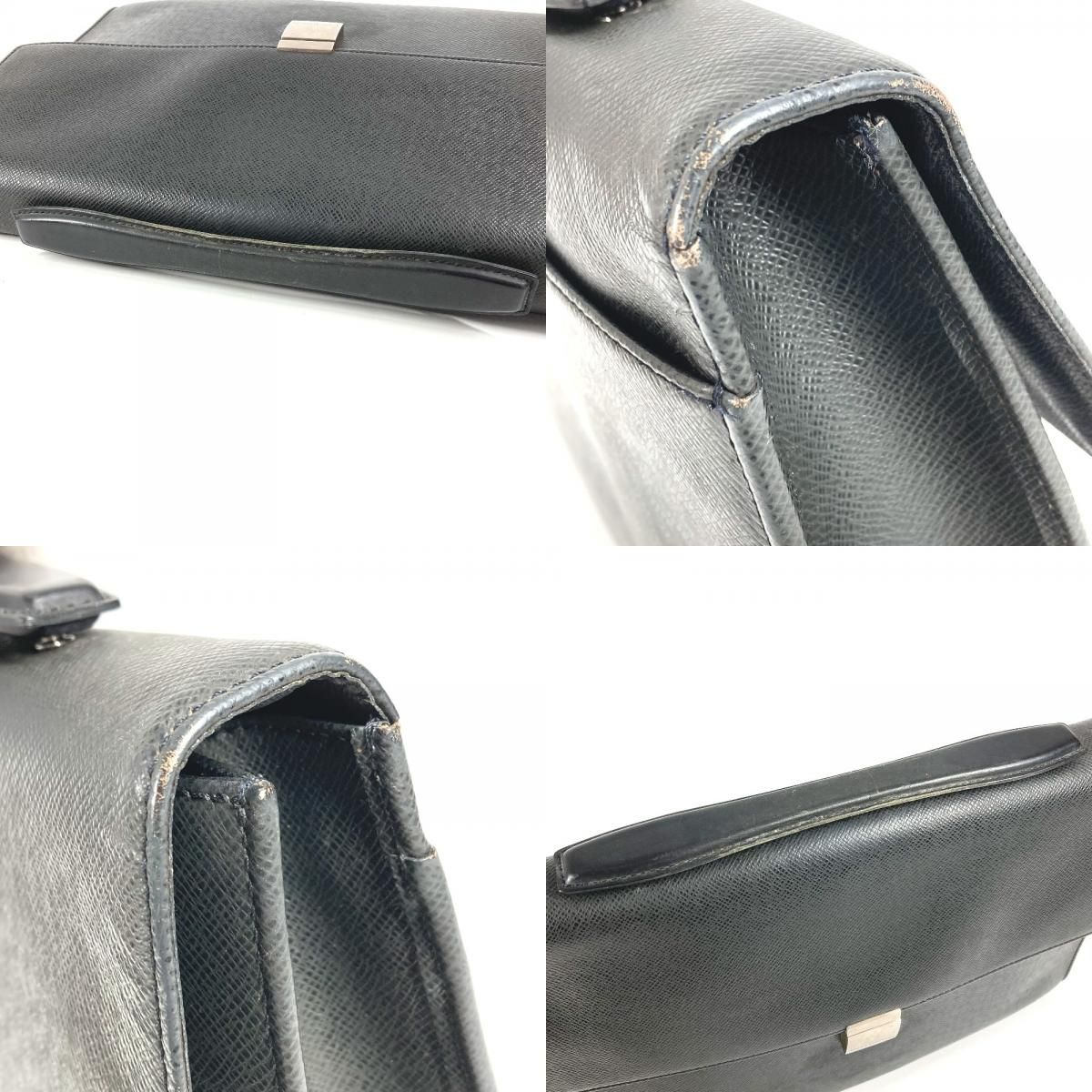 Louis Vuitton Business Bag Angara Taiga Leather Ardoise Black — view 7