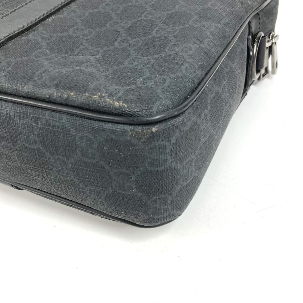 Gucci Business Bag GG Supreme Logo Canvas Black — view 6