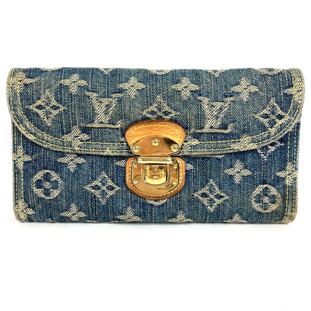 Louis Vuitton Wallet Porte Feuille Amelia Monogram Denim Canvas Blue