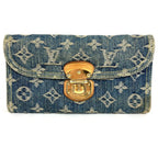 Louis Vuitton Wallet Porte Feuille Amelia Monogram Denim Canvas Blue