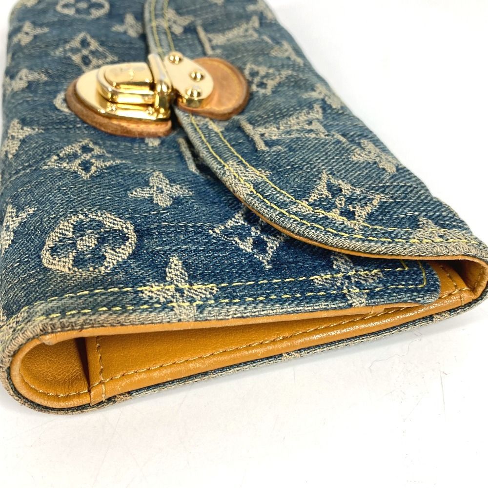 Louis Vuitton Wallet Porte Feuille Amelia Monogram Denim Canvas Blue — view 5