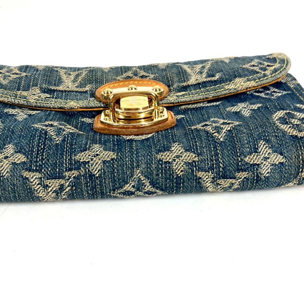 Louis Vuitton Wallet Porte Feuille Amelia Monogram Denim Canvas Blue — view 4