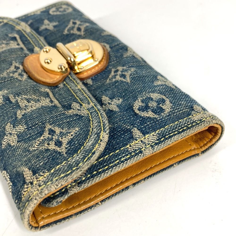 Louis Vuitton Wallet Porte Feuille Amelia Monogram Denim Canvas Blue — view 3