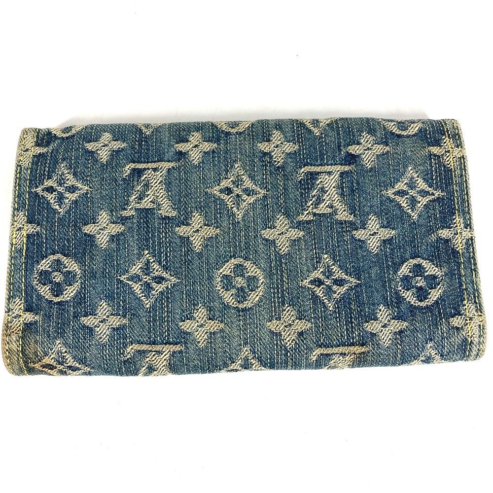 Louis Vuitton Wallet Porte Feuille Amelia Monogram Denim Canvas Blue — view 7