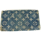 Louis Vuitton Wallet Porte Feuille Amelia Monogram Denim Canvas Blue — view 7