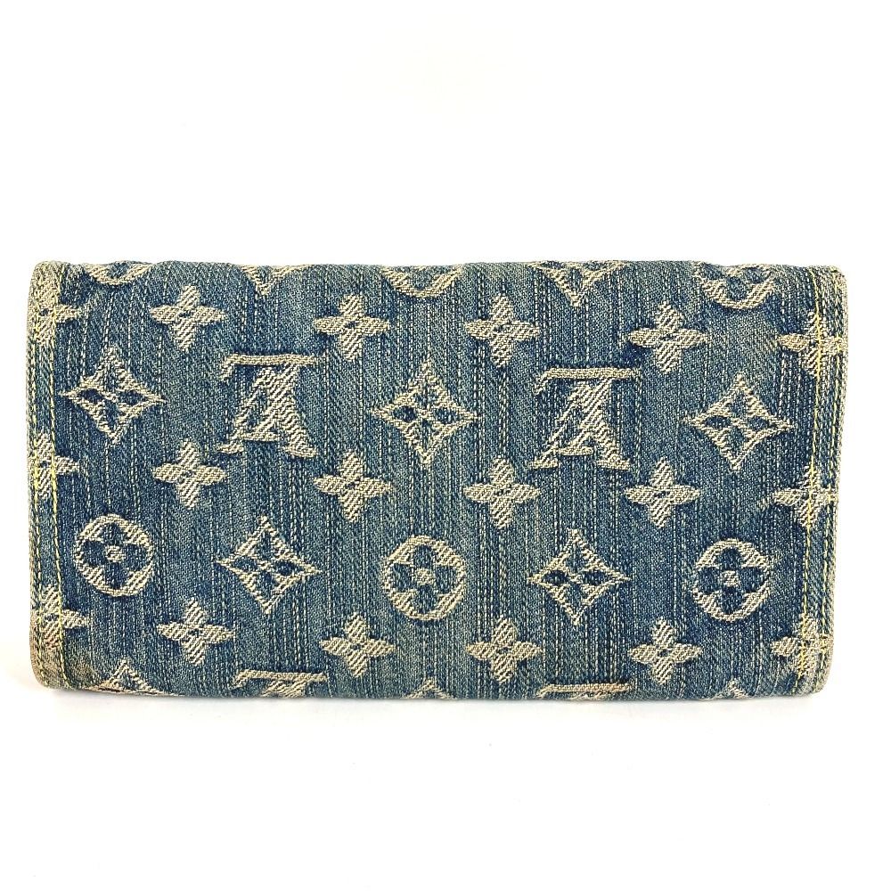 Louis Vuitton Wallet Porte Feuille Amelia Monogram Denim Canvas Blue — view 2