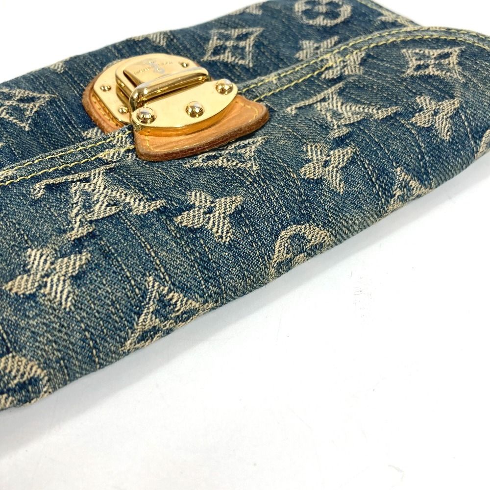 Louis Vuitton Wallet Porte Feuille Amelia Monogram Denim Canvas Blue — view 6