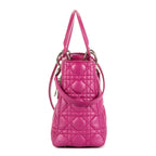 Dior Lady Dior Fuchsia Cannage Quilt Handbag — view 3