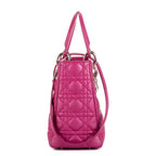 Dior Lady Dior Fuchsia Cannage Quilt Handbag — view 5