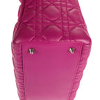Dior Lady Dior Fuchsia Cannage Quilt Handbag — view 7