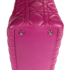 Dior Lady Dior Fuchsia Cannage Quilt Handbag — view 8