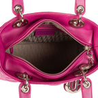 Dior Lady Dior Fuchsia Cannage Quilt Handbag — view 9
