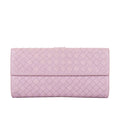 Bottega Veneta Bifold Wallet Lilac Intrecciato Leather